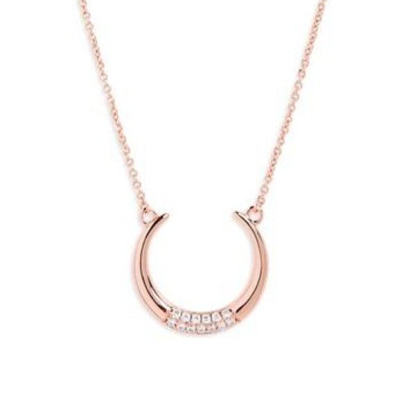 Melanie Auld Luna Pendant Necklace In Rose Gold - Picture 1 of 4